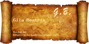 Gila Beatrix névjegykártya