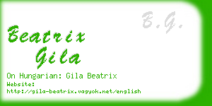 beatrix gila business card